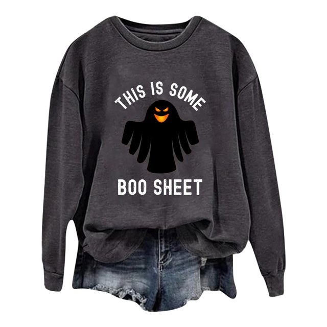 EHQJNJ Chandails en Molleton pour Femmes avec Slogans Mode Spectre Manches Longues Col Rond Chandail à Capuchon Chandails en Molleton Graphiques avec Poche avant Chandails en Molleton pour Femmes avec Fleurs