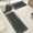 🔥 Black_New#1146, variant on 3 Piece Bathroom Toilet Mat Set 47in | Rubber Non-Slip Backing | Super Absorbent Washable Bath Rug | Brown Gray Blue Black Pink | Modern Stylish, Durable, Easy Clean