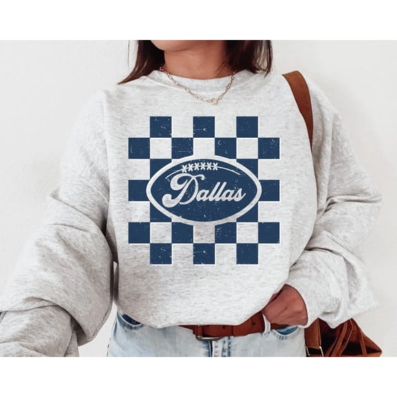 Dallas Sweatshirt, Cowboy Shirt, Retro Dallas Football Crewneck Sweatshirt