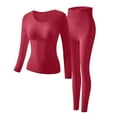 thumbnail image 5 of Aihuaihua Thermal Underwear for Women Heated with Lined Long Sleeve Shirt Legging Lounge Set Pajamas 2 Pieces Cold Weather Top Bottom Long Johns, 5 of 5