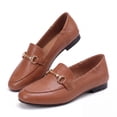 thumbnail image 3 of Rexoro Women's Loafers Flats Leather Backless Slip On Office Casual Shoes, 3 of 6