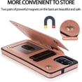 thumbnail image 5 of Design for Samsung Galaxy A51 5G Wallet Case with Screen Protector PU Leather Card Holder Phone Case,Stand Shockproof Flip Protective Cover for A515g 51 51A Women Girls 6.5 inch Rose Gold, 5 of 14