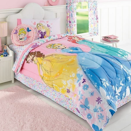 Cinderella, Belle & Ariel Disney Princess Full Comforter Set (5 Piece ...