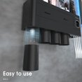 thumbnail image 3 of KY IHave Toothbrush Holders for Bathrooms, 2 Cups Toothbrush Holder Wall Mounted with Toothpaste Dispenser - Large Capacity Tray, Cosmetic Drawer - Bathroom Decor & Bathroom Accessories, 3 of 8