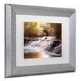 thumbnail image 3 of Trademark Fine Art "Avon Falls" Canvas Art by Jason Shaffer, White Matte, Silver Frame, 3 of 4