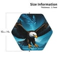 thumbnail image 2 of Naloa Night Sky Forest Bald Eagle Leather Coasters for Drinks, Durable Drink Coasters 4 Set for Tabletop Protection, Luxurious Home Décor and Housewarming Gift ( {designName})Hexagon, 2 of 6