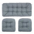 thumbnail image 1 of Blytieor Juego De Cojines De Mimbre Para Silla De 3 Piezas, 1 Cojín Para Sofá De Mimbre Y 2 Cojines En Forma De U Para Banco De Patio Para Todo Tipo De Clima, 1 of 5