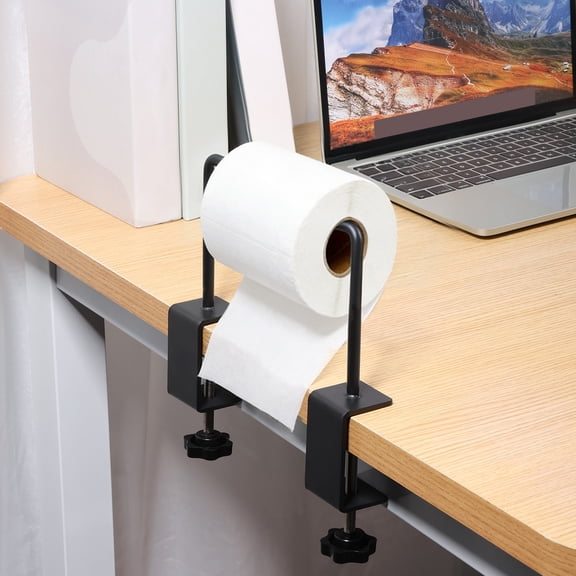 Austok Craft Paper Roll Holder Tabletop Dispenser Easy Install Adjustable Desk Mount Paper Roll Dispenser for Table from 0 to 4.57 cm