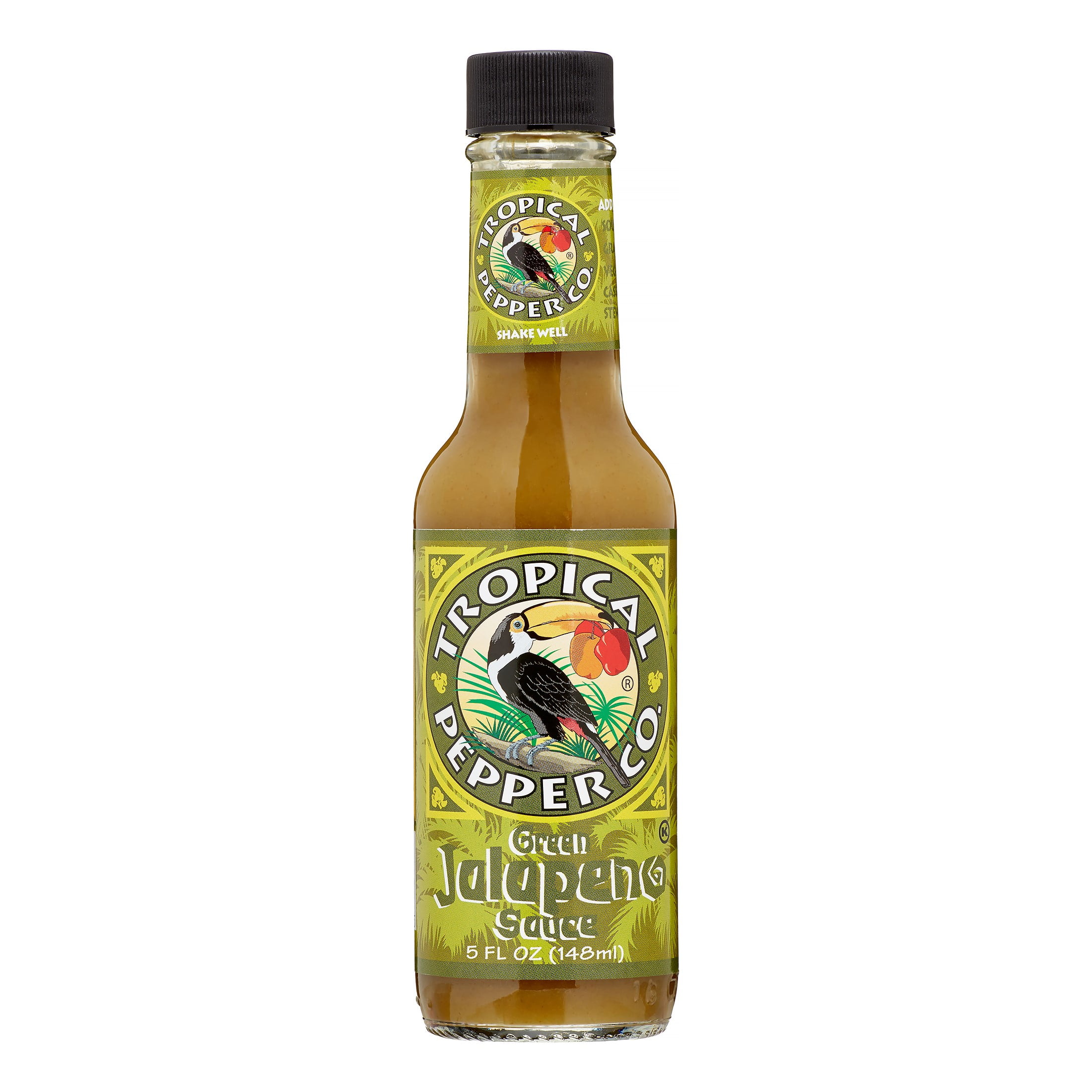 Tropical Pepper Hot Sauce, Green Jalepeno, 5 Fl Oz