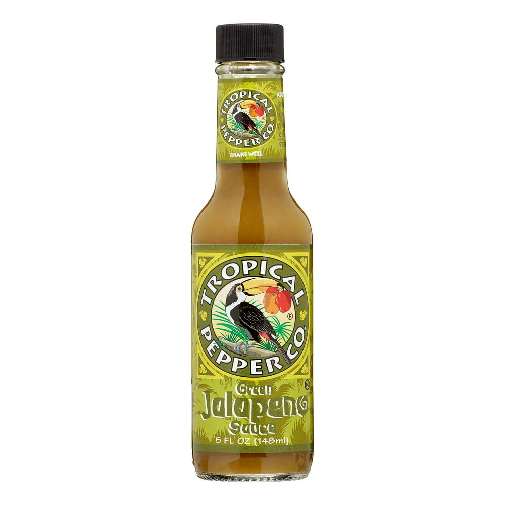 Tropical Pepper Hot Sauce, Green Jalepeno, 5 Fl Oz