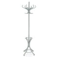 thumbnail image 1 of Giantex Coat Rack Free standing, Wooden Coat Rack Tree with 12 Hooks and Umbrella Stand, Entryway Hall Tree for Hats Clothes Handbags (Grey), 1 of 8
