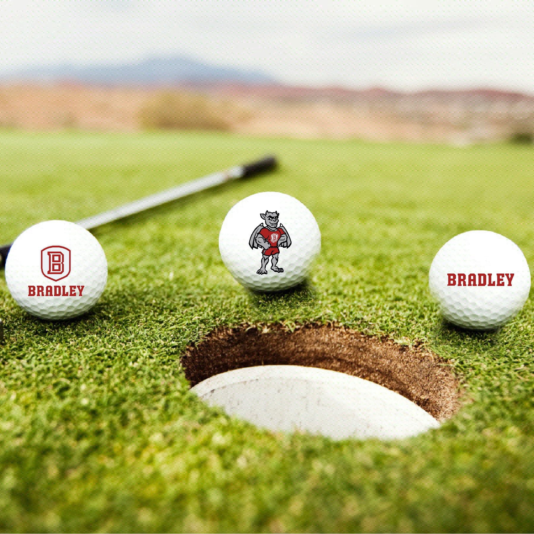 Bradley University Braves Edition Taylormade Distance+ Golf Balls 12-Pack (Dozen)