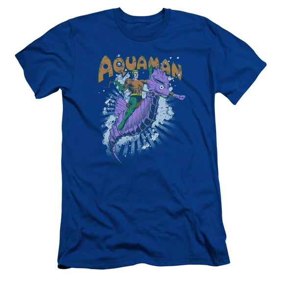 DC Comics Ride Free S/S Adult 30/1 T-Shirt Royal Blue
