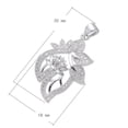 thumbnail image 4 of 0.7ct Cubic Zirconia Cross Pendant Necklace 925 Sterling Silver 45cm, 4 of 4