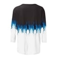 thumbnail image 5 of Edvintorg Womens Tops Fashion Crew Neck Lightweight Tunic Shirts Printed 3/4 Sleeve Casual Loose Blouses Plus Size Clothes for Women Multicolor M, 5 of 5