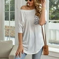 thumbnail image 3 of SWSMCLT Women's Cotton T Shirt Cheetah Printed Baggy Oversized Spring Casual Tees Tunic Shirt Soft Lightweight Summer Top Cool Loose Fit White Large, 3 of 5