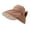Brown, variant on Women’s Rear Bow Wide Brim Sun Bucket Cap with Gathered Crown Tailoring for Weekend Outings Yellow