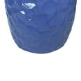 thumbnail image 3 of Benzara BM200495 Decorative Ceramic Garden Stool with Honeycomb Designs, Blue, 3 of 6