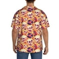 thumbnail image 3 of KLL Skull rock record Print Men's Shirt Short Sleeve Button Down Summer Cuba Beach Shirts- 3X-Large, 3 of 5