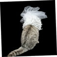 thumbnail image 3 of ADDHAT 1 Pce Robe de Mariée en Dentelle Blanche pour Chat Robe de Demoiselle d'Honneur avec Accessoire Couronne, 3 of 8