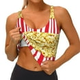 thumbnail image 3 of Fuzoiu Popcorn Print Women's Sports Vest,U-Back Sports Tank,Gym Vests,Athletic Sleeveless Shirts,Exercise Undershirts,Yoga, Gym, and Dance Wear-Small, 3 of 8