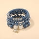 thumbnail image 1 of 1pcs Bohemian Bead Bracelet, Ladies Multilayer Beaded Charm Stretch Bracelet, Baby Elephant Pendant Crystal Bracelet Women # 39; s Jewelry Feliz Sencillez, 1 of 1