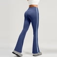 thumbnail image 5 of Hilenly Flare Workout Leggings for Women with Contrast Side Stripes High Waisted Track Pants Pants for Yoga Gym Pilates, 5 of 8