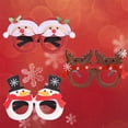 thumbnail image 5 of Paquete de 3 gafas navideñas con marco de plástico, dibujos animados, alce, Papá Noel, muñeco de nieve, accesorios divertidos para gafas, 5 of 5