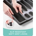 thumbnail image 4 of July Home Kitchen Drawer Organizer - Plastic Expandable Silverware Organizer & Utensil Holder and Cutlery Tray with Grooved Drawer Dividers for Flatware, 4 of 10