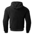 thumbnail image 6 of MIASHUI Men's Fall Winter Plush Lined Hoodie Soft Warm Pullover Long Sleeve Casual Comfortable Sweatshirt Black,XL, 6 of 6