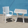 thumbnail image 4 of Compamia Marina Resin Patio Dining Arm Chair in White, 4 of 4