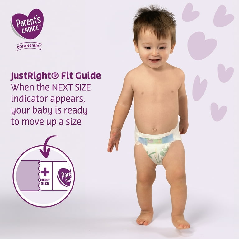 Parent's Choice Dry & Gentle Diapers Size 4, 192 Count