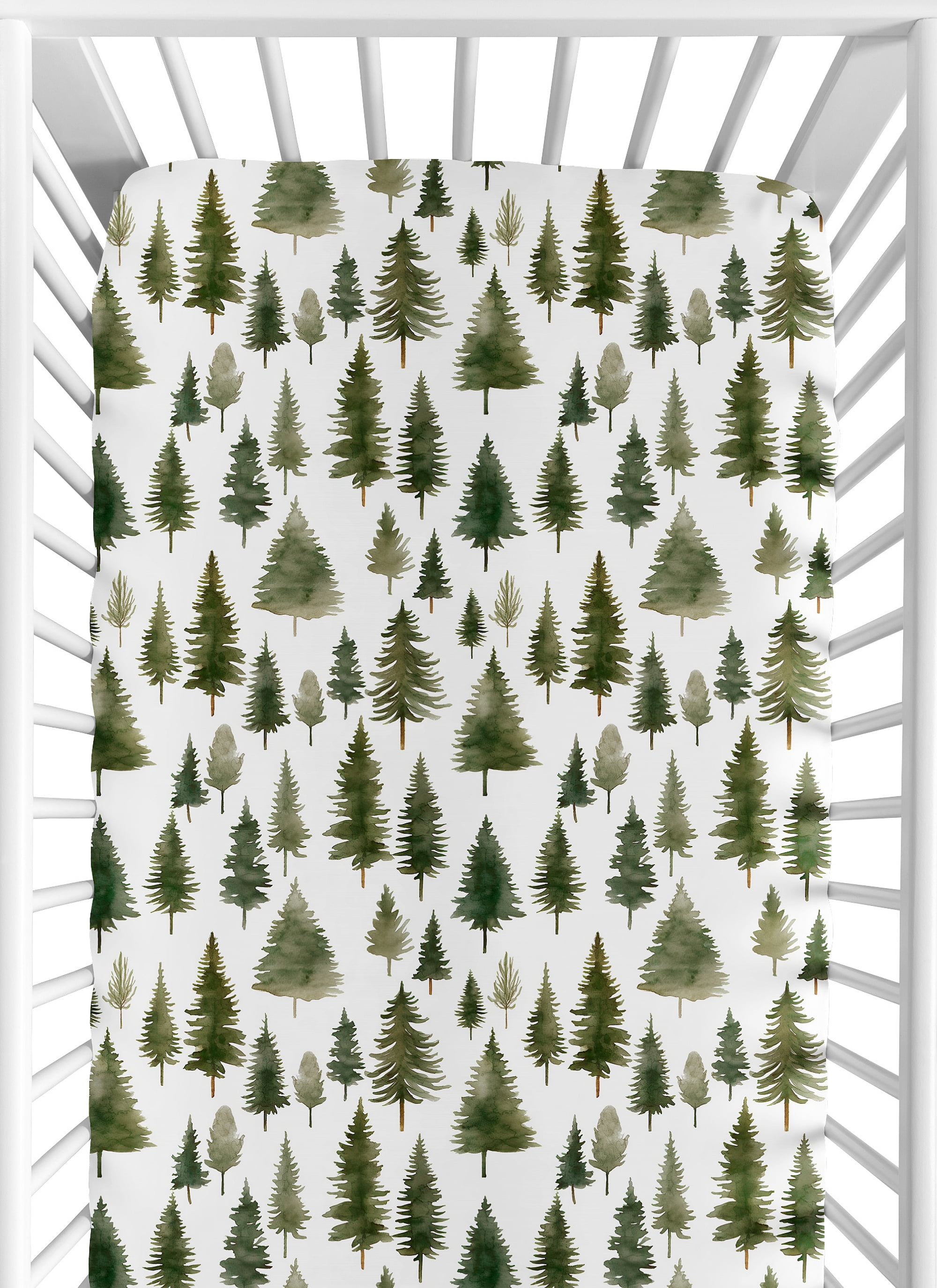 Sweet Jojo Designs Woodland Pine Tree Boy or Girl Gender Neutral Unisex Fitted Crib Sheets Set 2 Piece
