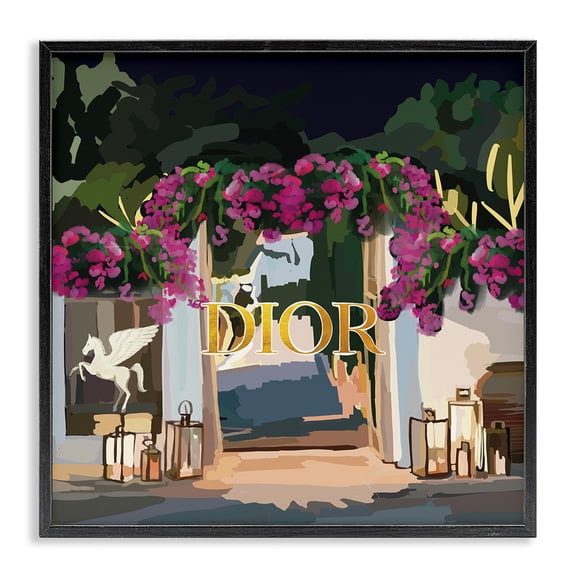 Stupell Industries Southwestern Fashion Shop Landscape Black Framed Giclee Art, 17 x 17, by Amelia Noyes