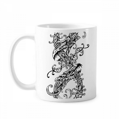 

Two Chinese Dragon Animal Mug Pottery Cerac Coffee Porcelain Cup Tableware