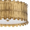 thumbnail image 4 of Hunter - Valdaz 3-light Brushed Luxe Gold, Medium Size Pendant Light, Dimmable, Modern Style, Drum Shaped, for Bedrooms, Dining, Living Rooms - 48259, 4 of 8