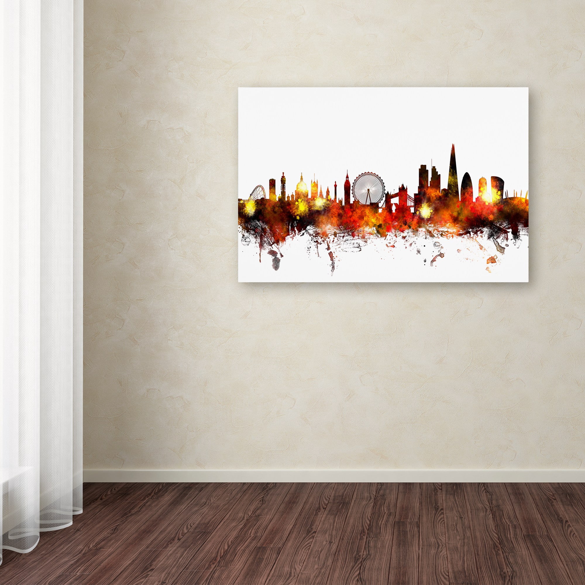 Trademark Fine Art "London England Skyline II" Canvas Art by Michael Tompsett