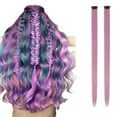 thumbnail image 1 of Lace Front Wigs Human Hair Color Card Wig Piece Long Straight Hair Single Card Two Piece Color Hair Extension Piece Gradient Hanging Ear Bleach Dyed Wig, 1 of 8