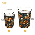 thumbnail image 5 of Balery Halloween Skull Round Laundry Basket with Handles Waterproof Freestanding Laundry Hamper for Clothes Toys in the Dorm and Family-Medium, 5 of 8