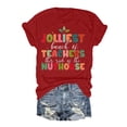 thumbnail image 1 of TSADFHJI Hauts à Col Roulé pour Femmes Manches Courtes Décontracté Ample Col Rond Imprimé de Noël Tee Manches Courtes Festif Top de Vacances m Rouge, 1 of 4
