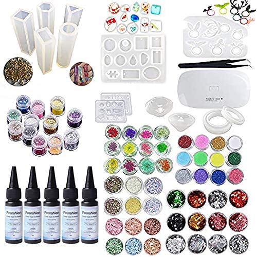 Ideaal betekenis Doorzichtig 5 Pieces 30ML Crystal Epoxy Resin Glue,60 Decoration with Lamp and  Tweezer,13Pcs Transparant Silicone Mold 100 Pieces Rings Metal Accessories  For Handcraft Jewelry Earrings Necklace Bracelet - Walmart.com