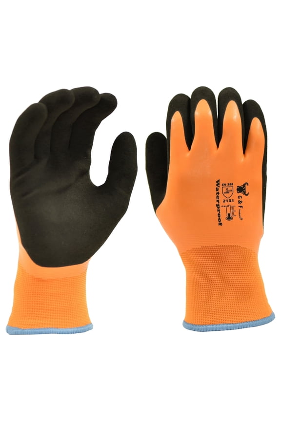 Waterproof Winter Gloves Insulated, Windproof, Abrasion-Resistant, Large 3 Pairs