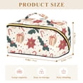 thumbnail image 4 of FORMRS Makeup Bag Travel Cosmetic Organizer for Women Fold Flat Zipper Pouch with Handle, Beige Christmas Candy Canes, 4 of 8