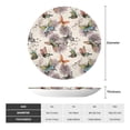 thumbnail image 2 of Picia Flying Butterflies-1 Pattern Bone China Decorative Plate – Wall Decor with Stand and Adhesive, Elegant Ornament for Living Room, Office, or Entryway-8in, 2 of 6