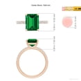 thumbnail image 5 of ANGARA Lab Grown 2.85 Ct Emerald-Cut Emerald Engagement Ring with Diamonds in 14K Rose Gold for Women (Size-10x8mm) | May Birthstone, Anniversary, Jewelry Gift for Women | Lab Grown Emerald Ring, 5 of 8