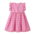 thumbnail image 4 of XXWXYD Girls Floral Print Fairy Dress Summer Casual Wear, Soft Cotton Baby Girl Dress with Ruffled Sleeves, Cute Toddler Dresses for Outdoor Play & Daily Outfits, 4 of 8