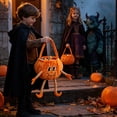 thumbnail image 6 of Halloween Pumpkin Candy Buckets Baskets with Legs, Halloween Goodie Candy Treat Snack Cookie Gift Wrap, Party Favors Supplies Decorations - Yellow, 6 of 6