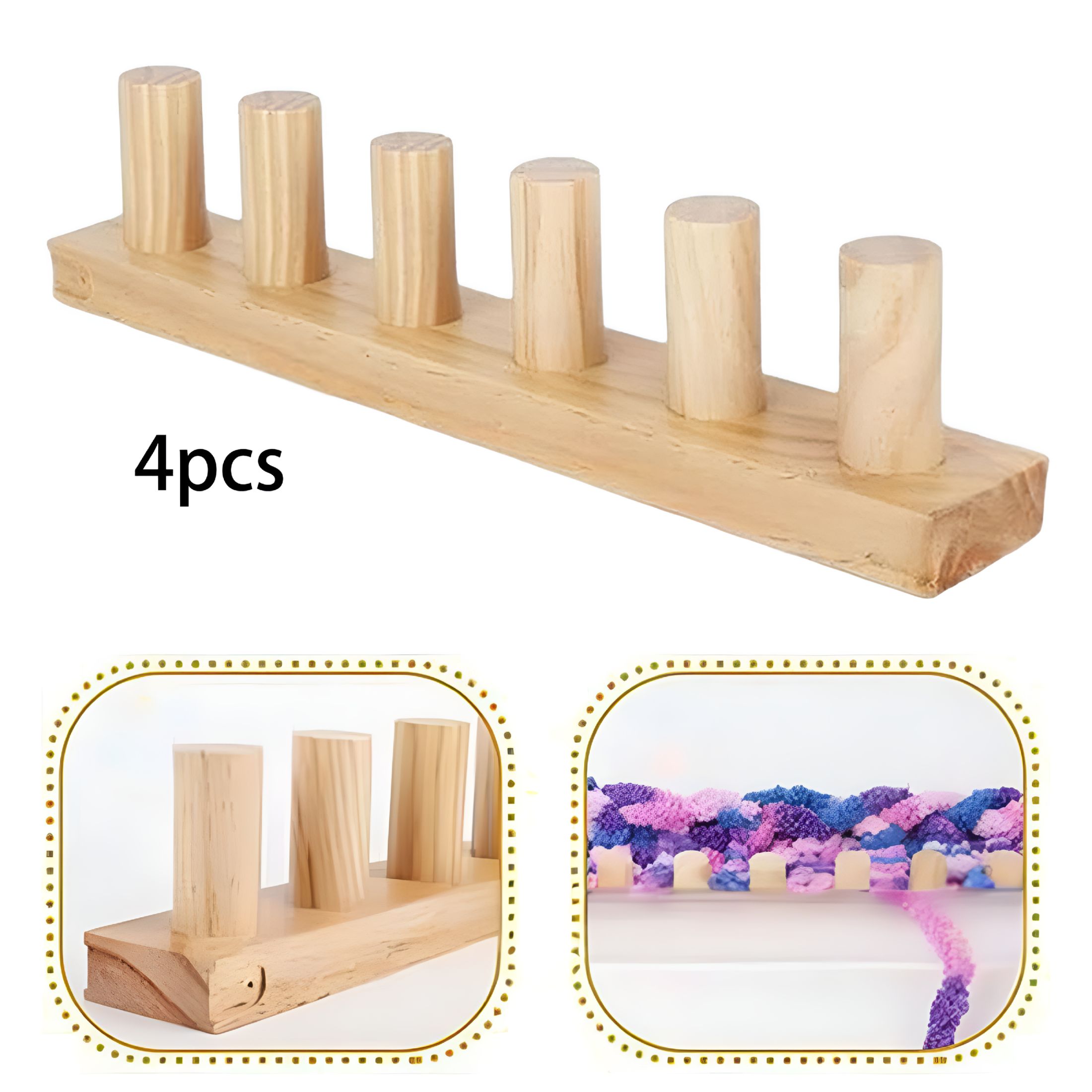 TUWAFE 2026 New Chunky Knitting Loom Gifts Beginners Yarn Craft Portable Wooden Blanket Loom 4 Piece for Home,Diy Crafts,Crafting Studio,Knitting Projects