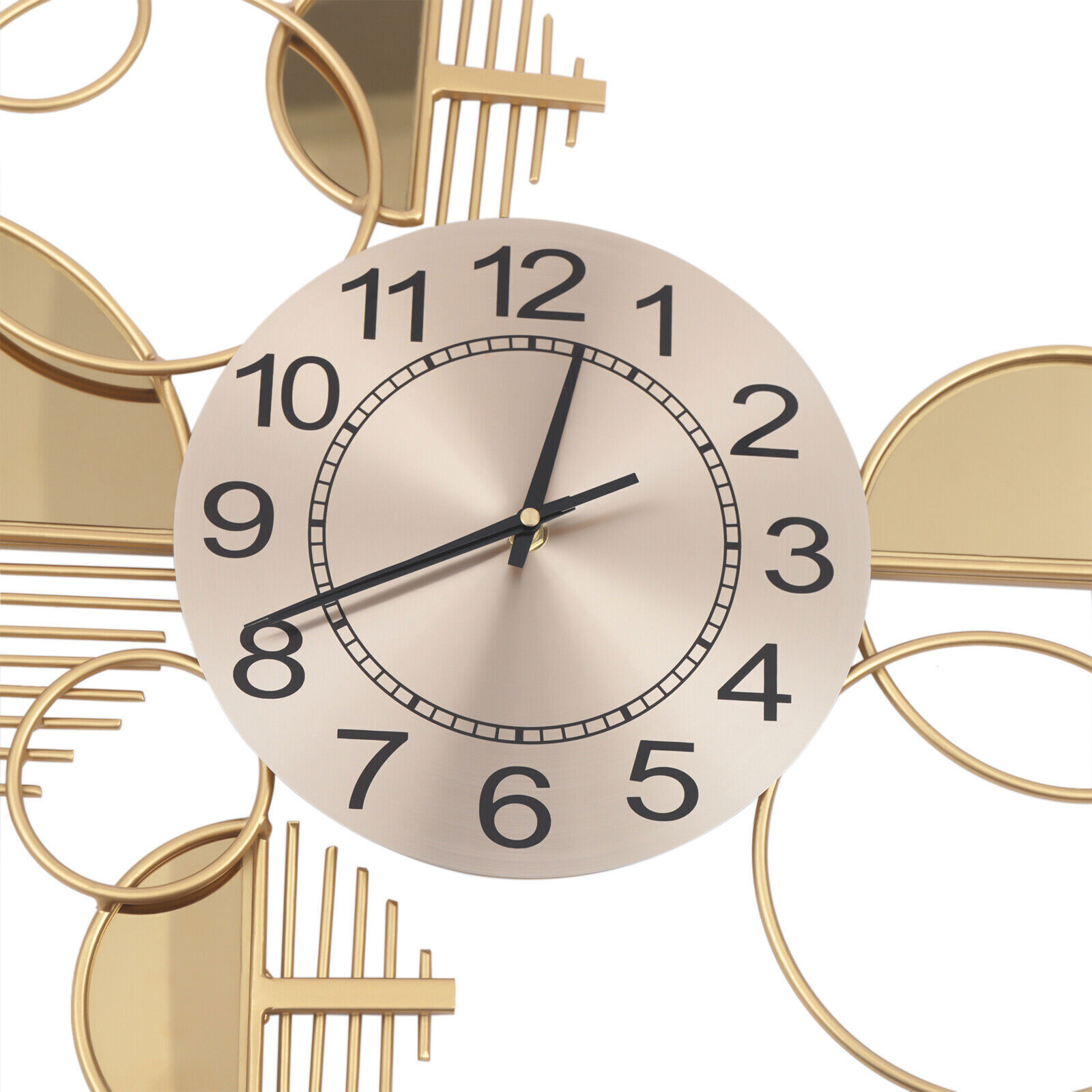 Modern Wall Clock Mid Century Living Large Metal Gold Clock Home Decor