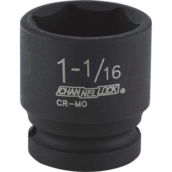 Channellock 1/2" Drive 1-1/16" 6-Point Shallow Standard Impact Socket